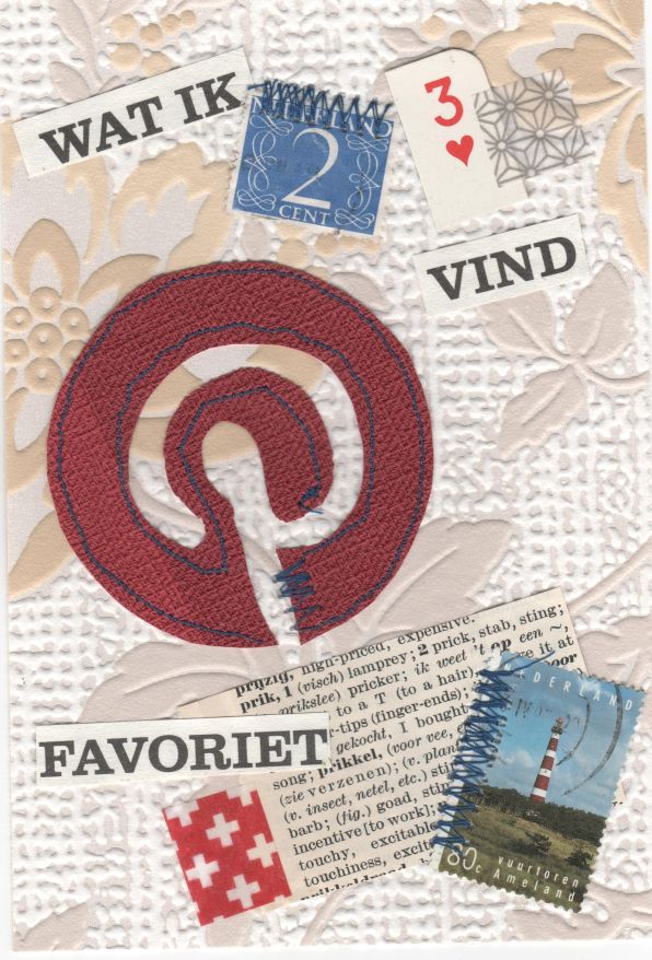 handmade collage about Pinterest pinboards